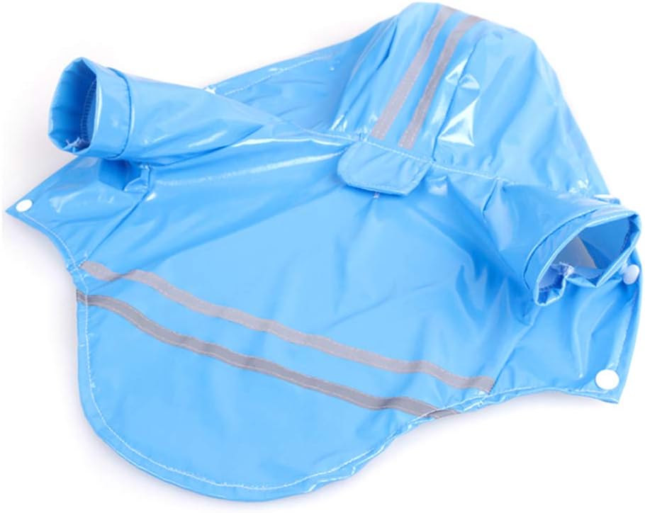 Outdoor Puppy Pet Rain Coat with Hood Waterproof Jackets PU Reflective Raincoat for Dogs Cats Apparel Clothes