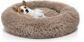 23-Inch Ultra-Soft Orthopedic Donut Cuddler Cushion Bed, Washable for Cats and Dogs, Brown