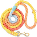 5 FT Dog Leash Handmade Braided Rope Dog Leash for Small Medium and Large Dogs, Colorful Rainbow